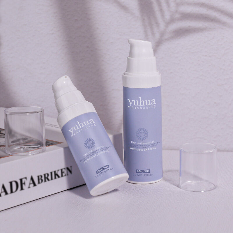 Pojemnik plastikowy z bezprzewodową pompą i śrubkową czapką do pakowania tonera do serum kosmetycznego i drukowania logo na zamówienie