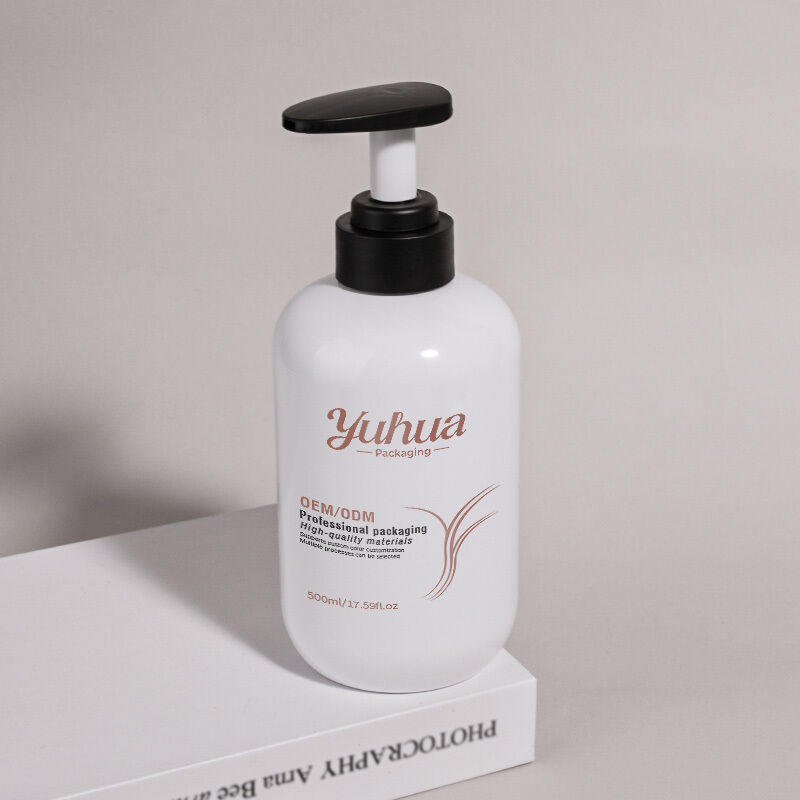 500 ml okrągła butelka kosmetyczna z PET wykonana z materiału podlegającego recyklingowi wspierająca inicjatywy dotyczące zrównoważonego opakowania w kosmetykach