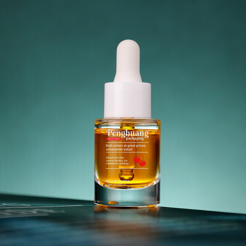 Serum Dropper Bottles Leak Proof Airtight Design with Custom Color and Logo Printing Perfect for Luxury Cosmetic Packaging Needs