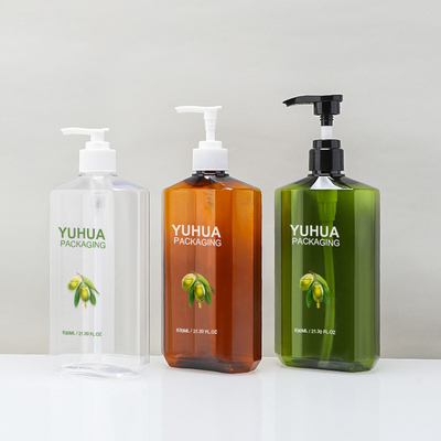630 ml Duża plastikowa butelka na balsam Szampon z recyklingu PET Odżywka w żelu pod prysznic