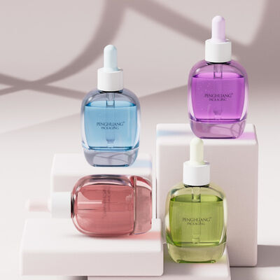 30ml szklana butelka z zakraplaczem do serum, z nadrukiem sitodrukowym i hot-stampingiem, idealna do olejków eterycznych i produktów do pielęgnacji skóry