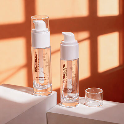 Szklane opakowania do podkładów w płynie o pojemności 30 ml, z możliwością personalizacji nadruku i trwałym, szczelnym, hermetycznym designem