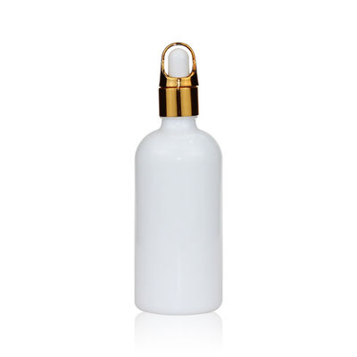 Hurtownia 100 ml białych butelek porcelanowych ze szklanym zakraplaczem do olejków eterycznych