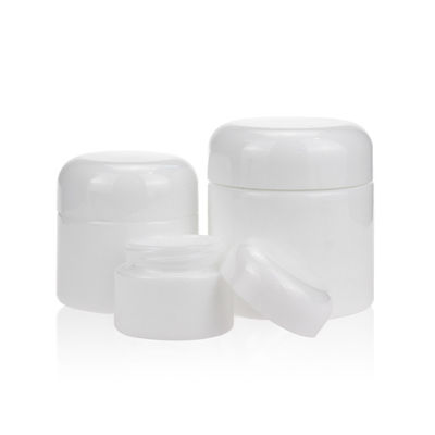 15g 50g 100g Opalowa szklana butelka Opakowania kosmetyczne Biała ceramiczna butelka