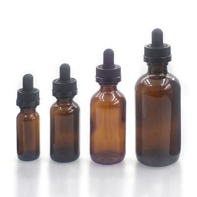 120 ml pustych butelek ze szkła bursztynowego 4 Oz Boston Okrągłe butelki szklane do produktów naftowych