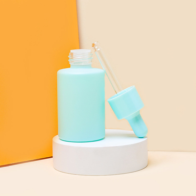 Sky Blue Color Szklane butelki z zakraplaczem Serum Opakowanie olejku do włosów 30 ml