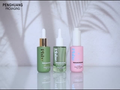 Drukowane szklane 1oz Fantazyjne butelki z kroplomierzem do opakowań kosmetycznych