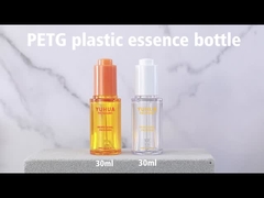 Jasna plastikowa butelka z 30 ml oleju eterycznego z kroplówką